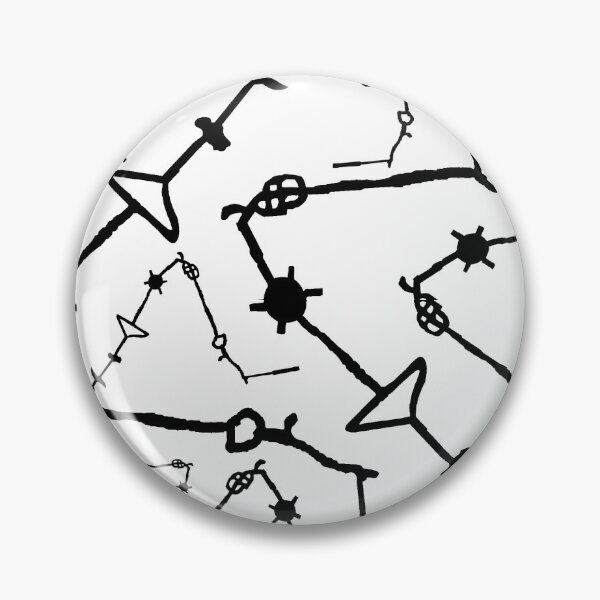 Item preview, Hellfire Caves plan on white, pattern designed and sold by Aisling Tierney.