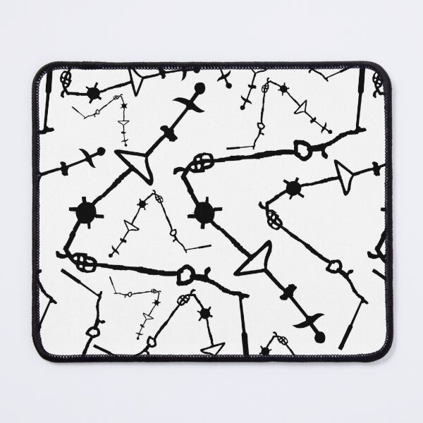 Item preview, Hellfire Caves plan on white, pattern designed and sold by Aisling Tierney.