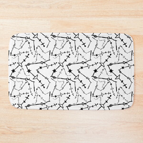 Item preview, Hellfire Caves plan on white, pattern designed and sold by Aisling Tierney.