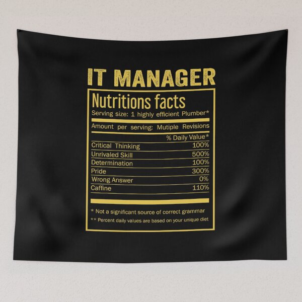 Item preview, Mens Womens IT manager birthday Gifts Shirt,Cool IT manager Funny Nutrition Facts Mens Womens Christmas Fathers Days Gift, IT manager Nutrition Facts designed and sold by xlnv.