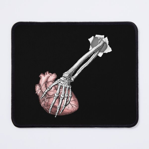 Item preview, torn paper skeleton arm holding heart designed and sold by Chaos-Touch.