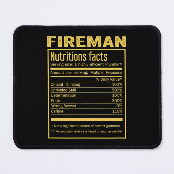 Item preview, Mens Womens fireman birthday Gifts Shirt,Cool fireman Funny Nutrition Facts Mens Womens Christmas Fathers Days Gift, fireman Nutrition Facts designed and sold by xlnv.