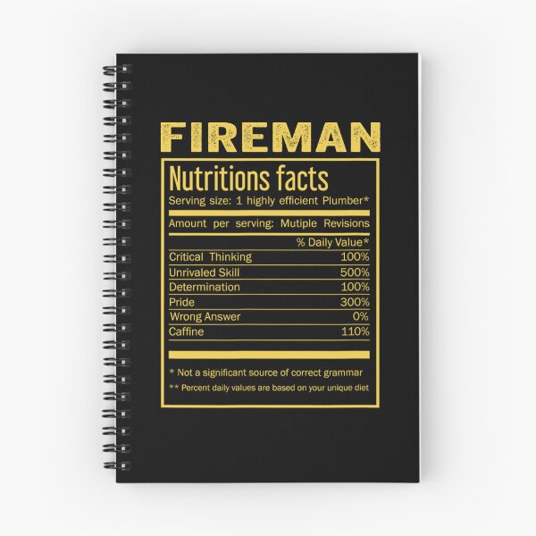 Item preview, Mens Womens fireman birthday Gifts Shirt,Cool fireman Funny Nutrition Facts Mens Womens Christmas Fathers Days Gift, fireman Nutrition Facts designed and sold by xlnv.