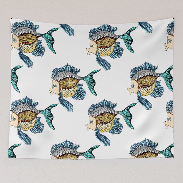 Item preview, Colorful Scale Fish Pattern Design designed and sold by antevasinart.