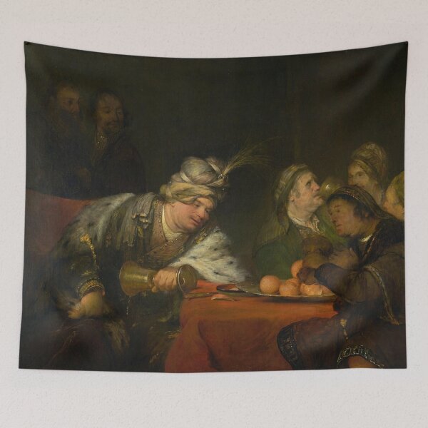 Item preview, The Banquet of Ahasuerus | Aert de Gelder | 1680 Renaissance Old Testament Biblical Art designed and sold by CJET.