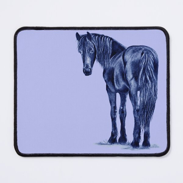 Item preview, Friesian horse - blue colorized version designed and sold by SylvieG18.