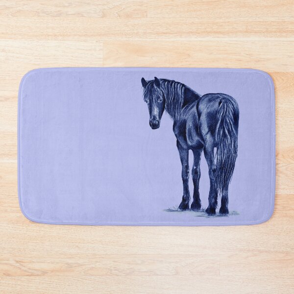 Item preview, Friesian horse - blue colorized version designed and sold by SylvieG18.