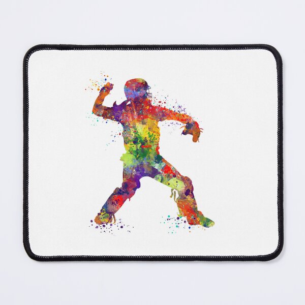 Item preview, Girl Baseball Catcher Watercolor Softball Gift designed and sold by LotusGifts.