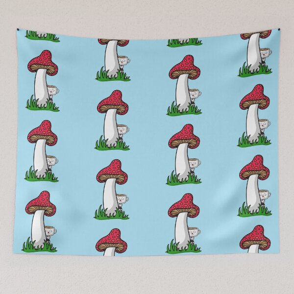 Item preview, Teacup Art: Teacup Hiding Behind Mushroom designed and sold by NLDStudios.
