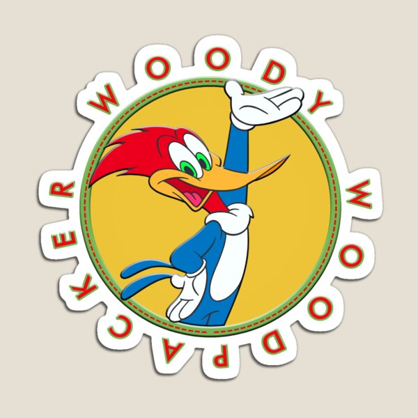 Magnet Aimant Frigo Ø38mm Dessin Animé Woody Woodpecker 