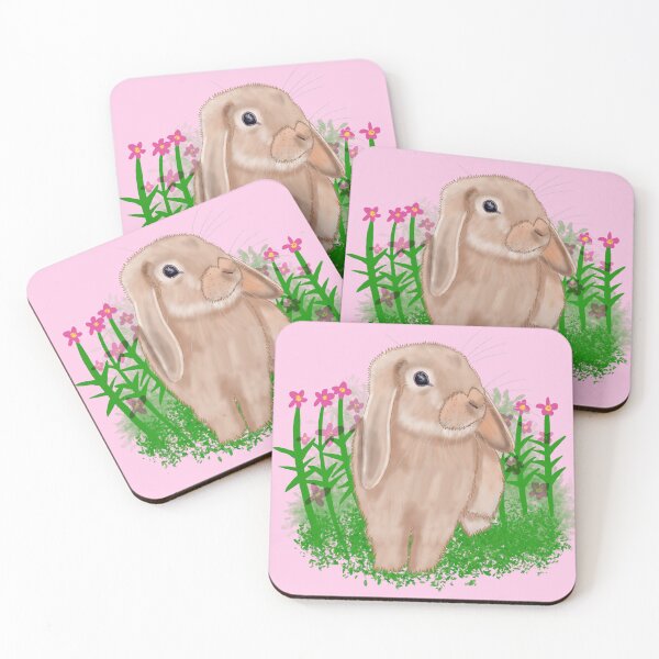 Item preview, Cute bunny surrounded by flowers designed and sold by altairaleon.