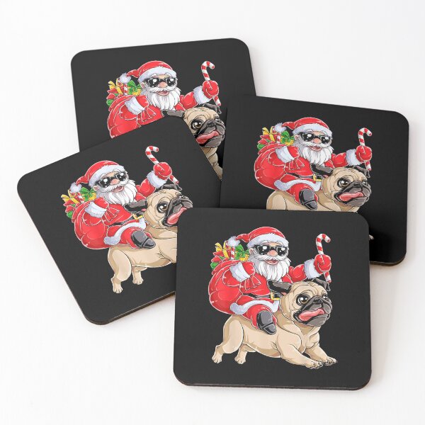 Item preview, Christmas Santa Claus Riding Pug designed and sold by kocholen.