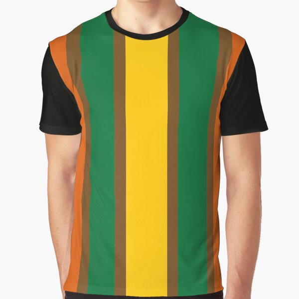 Stripe - Groovy retro 70's fall / autumn stripe Graphic T-Shirt
