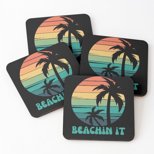 Item preview, Vintage Tropical Sunset,  Beachin it,  #beachbound, forever sunset, Hola Beaches, Beach Life, Forever Chasing Sunset designed and sold by Sun Sand & Sea Art.