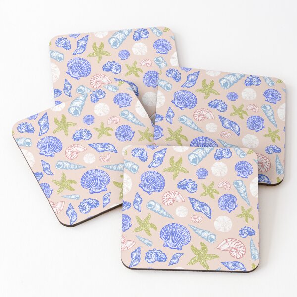 Item preview, Seashell Pattern - Blue and Green designed and sold by Elizabeth Weglein.