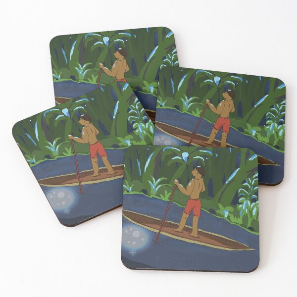 Item preview, Indigenous Brazilian in a canoe designed and sold by DeivisonChioke.