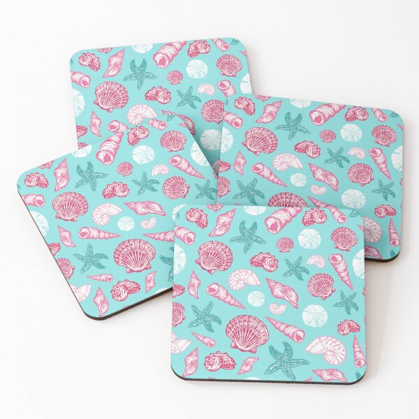 Item preview, Seashell Pattern - Pink and mint designed and sold by Elizabeth Weglein.