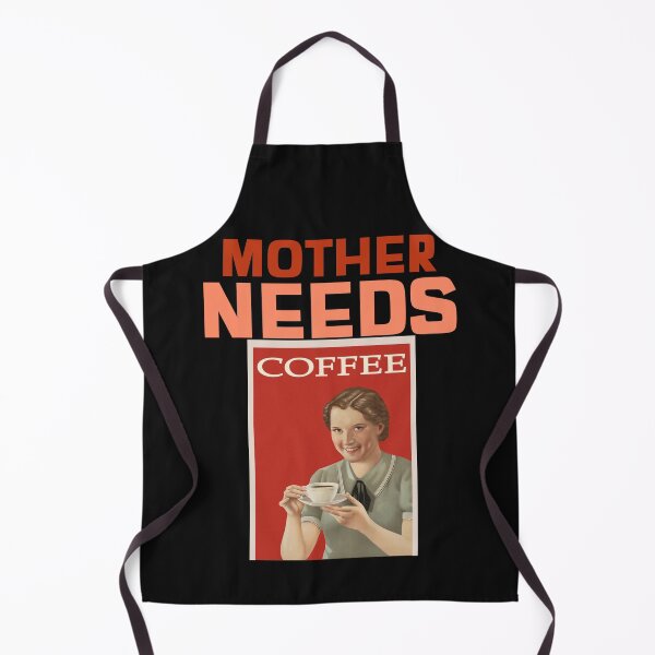 Item preview, Mother Needs Coffee- creepy vintage design designed and sold by ArtMeetsPizza.