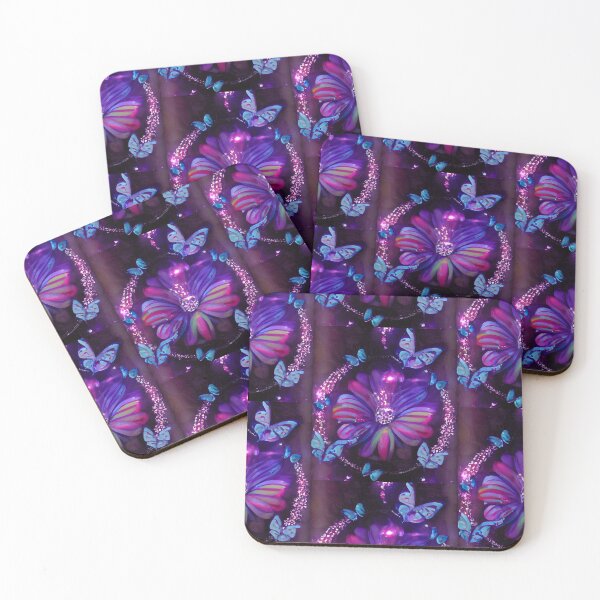 Item preview, Beautiful space flower. Surrounded by space butterflies. Simply Amazing.  designed and sold by oneclassyman.