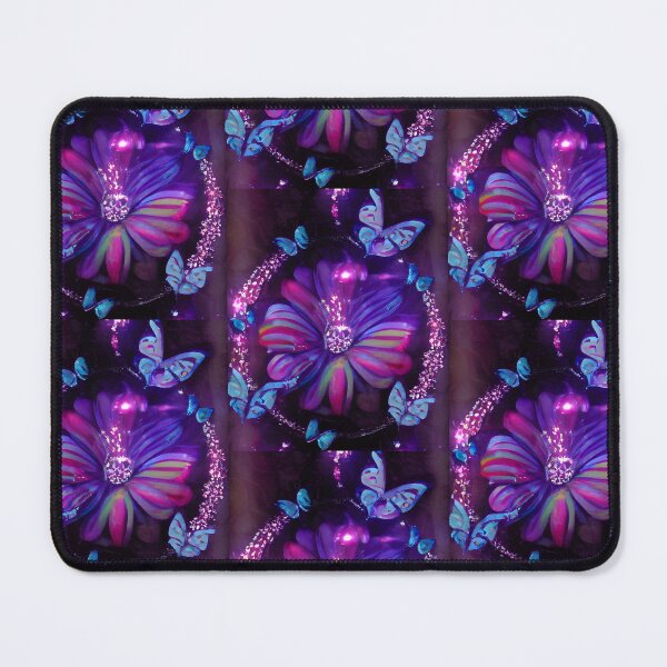 Item preview, Beautiful space flower. Surrounded by space butterflies. Simply Amazing. designed and sold by oneclassyman.