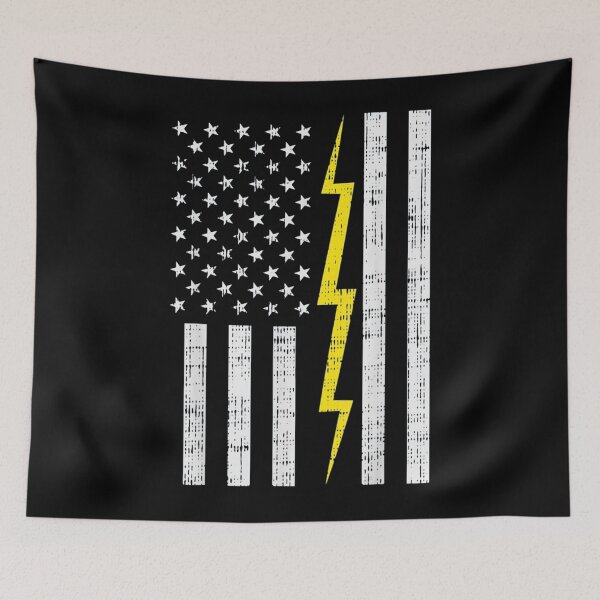 Aperçu de l'œuvre Drapeau américain Lightning Bol créée et vendue par Sharon Jackson.