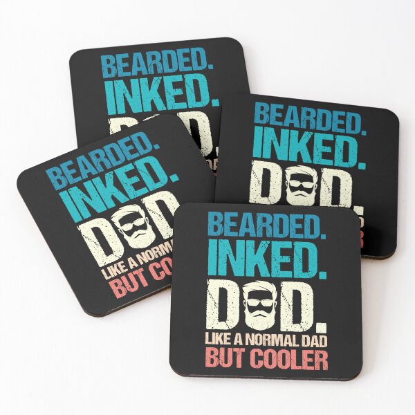 Item preview, BEARDED INKED DAD LIKE A NORMAL DAD BUT COOLER designed and sold by lukas69graphic.