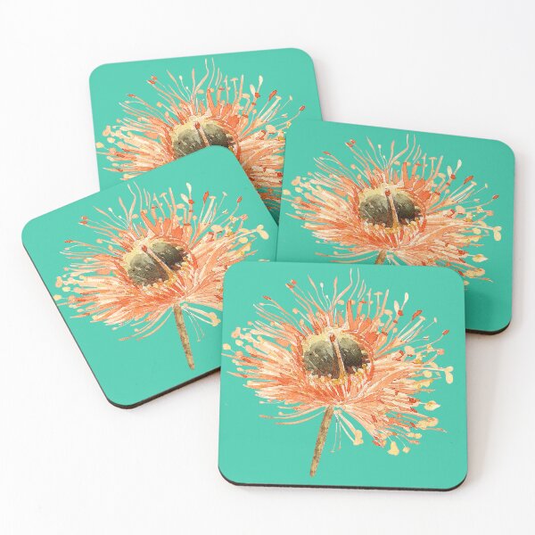 Item preview, Tangerine-Orange Graphic Art Flower On Pastel Green designed and sold by DEC02.