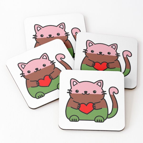 Item preview, Gynesexual Pride Flag Kitty designed and sold by ilexdesigns.