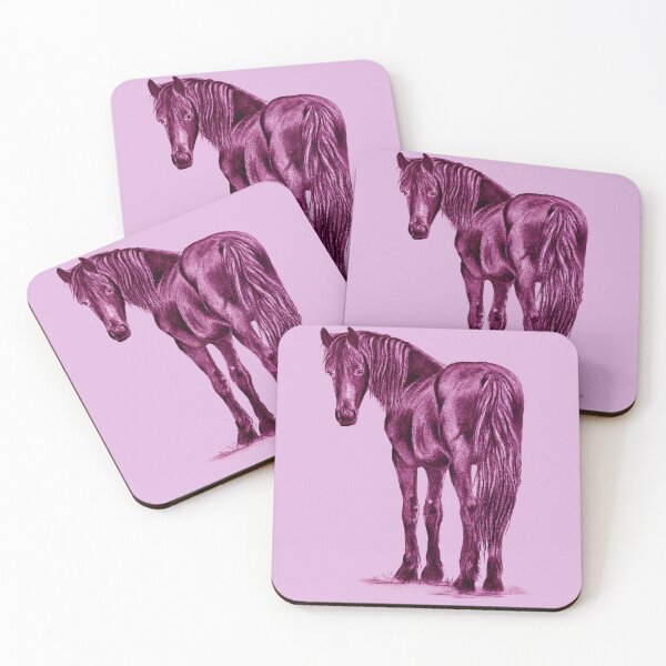 Item preview, Friesian Horse - purple-pink colorized version designed and sold by SylvieG18.