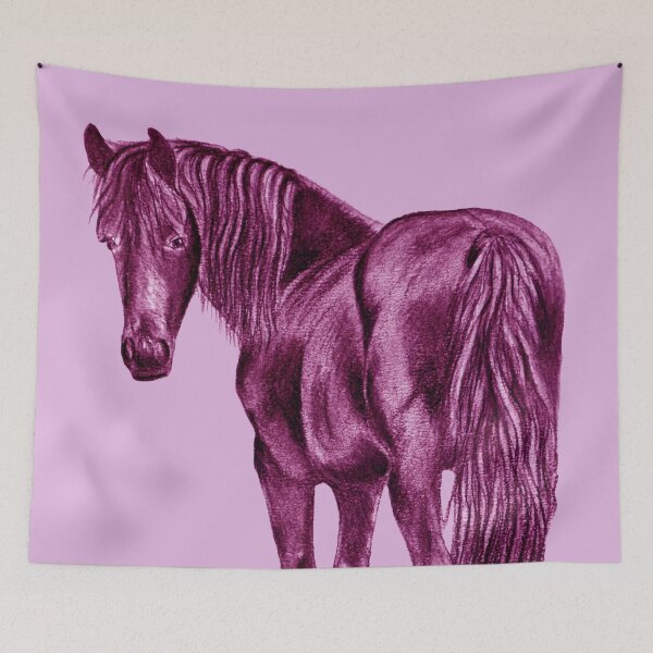 Item preview, Friesian Horse - purple-pink colorized version designed and sold by SylvieG18.