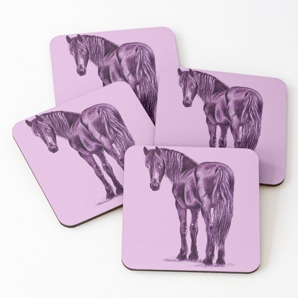 Item preview, Friesian horse - colorized purple version designed and sold by SylvieG18.