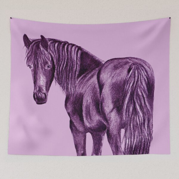 Item preview, Friesian horse - colorized purple version designed and sold by SylvieG18.