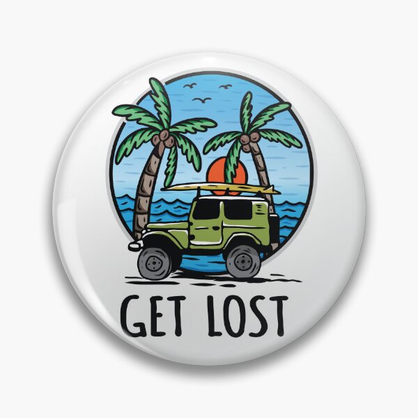 Item preview, Get Lost Vintage 4x4 Beach and Palms designed and sold by blackdogshop.