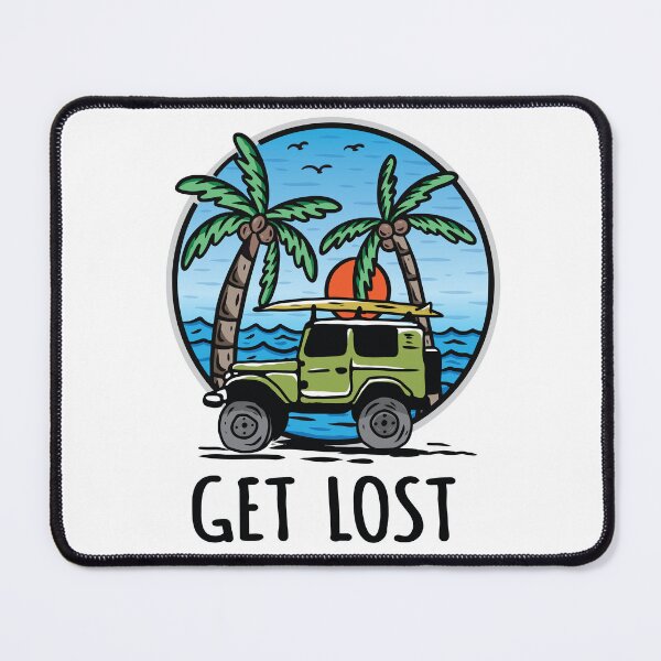 Item preview, Get Lost Vintage 4x4 Beach and Palms designed and sold by blackdogshop.
