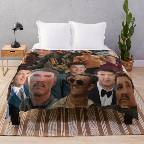 Miles Teller photo collage high quality Throw Blanket