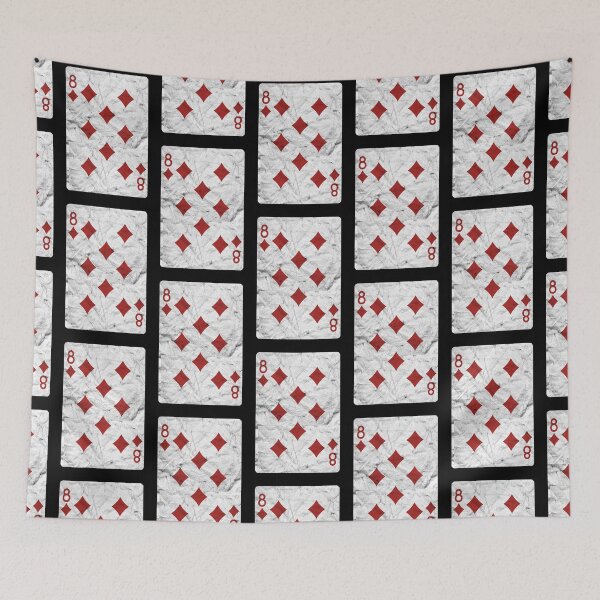 Item preview, Playing Cards 8 of Diamonds (distressed design) designed and sold by siggyspatsky.
