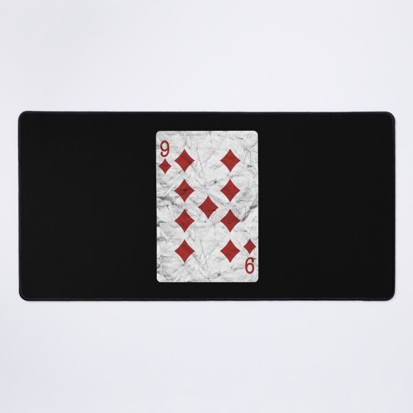 Item preview, Playing Cards 9 of Diamonds (distressed design) designed and sold by siggyspatsky.