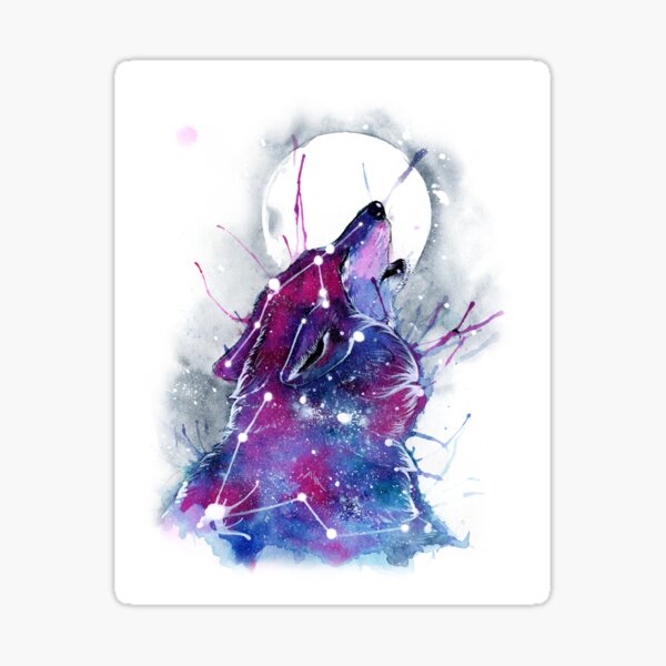 Galaxy Wolf Sticker
