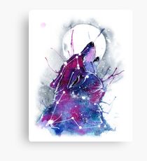 Galaxy Wolf Canvas Print