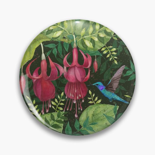 Item preview, Fuchsias and Hummingbirds designed and sold by Ornate Flair.