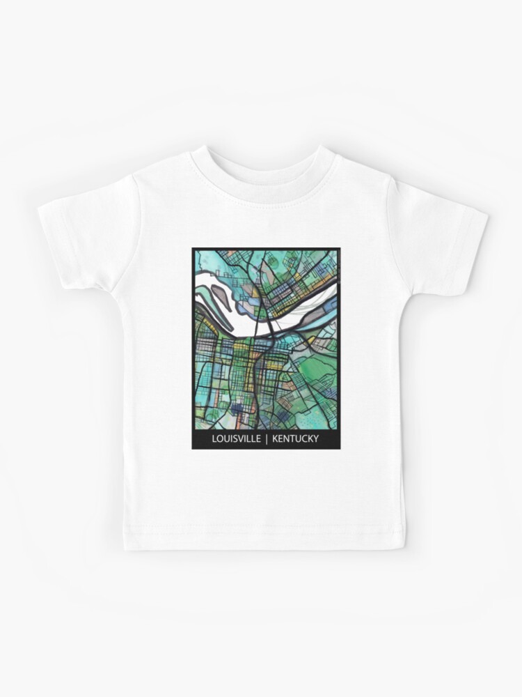 Louisville, KY Kids T-Shirt for Sale by Carland Cartography