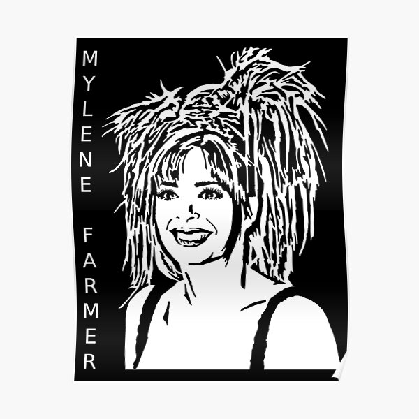 Poster Mylène Farmer Sur Toile 30x45 Cm - Décoration Murale Chambre, Bureau - Impression Haute Qualité