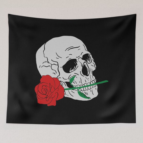 Item preview, Skull with rose in mouth designed and sold by LewisRichie.