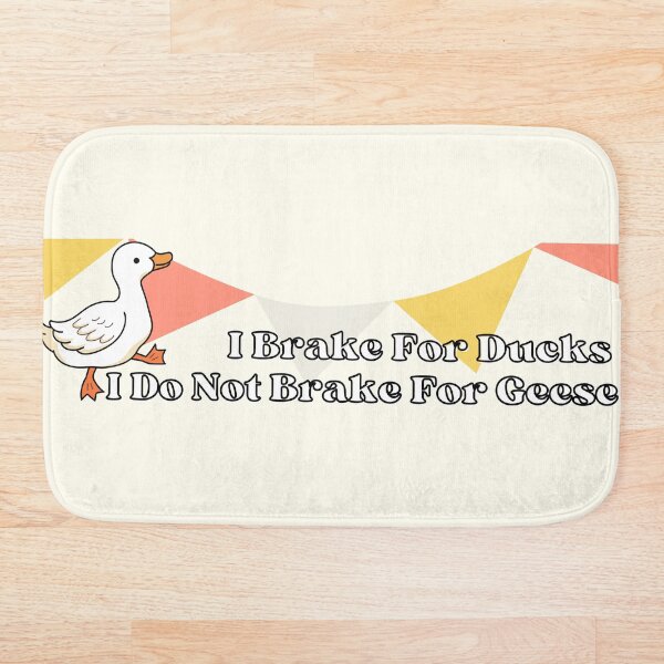 Aperçu de l'œuvre Je freine pour les canards, pas pour les oies Badge créée et vendue par Pink Ribbon.
