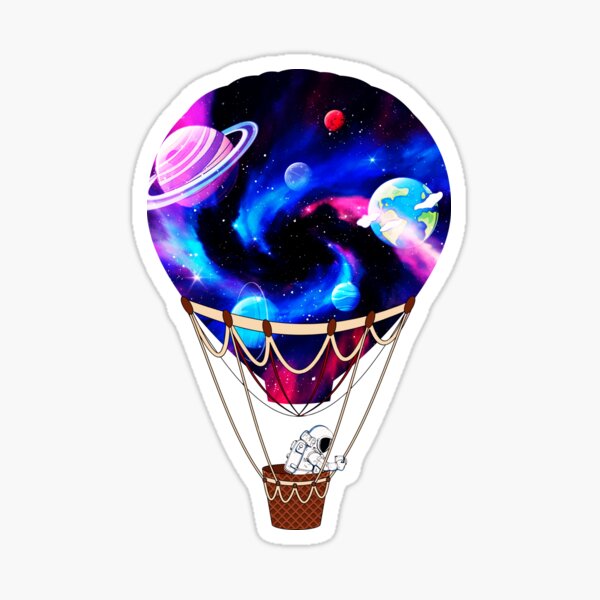 Item preview, Galaxy hot air balloon designed and sold by pnkpopcorn.