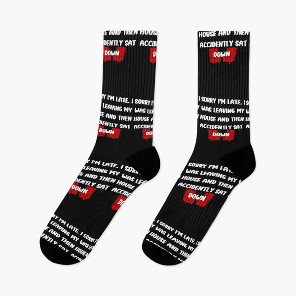 Item preview, funny late excuse sarcastic didn't want to go designed and sold by Click-Like.