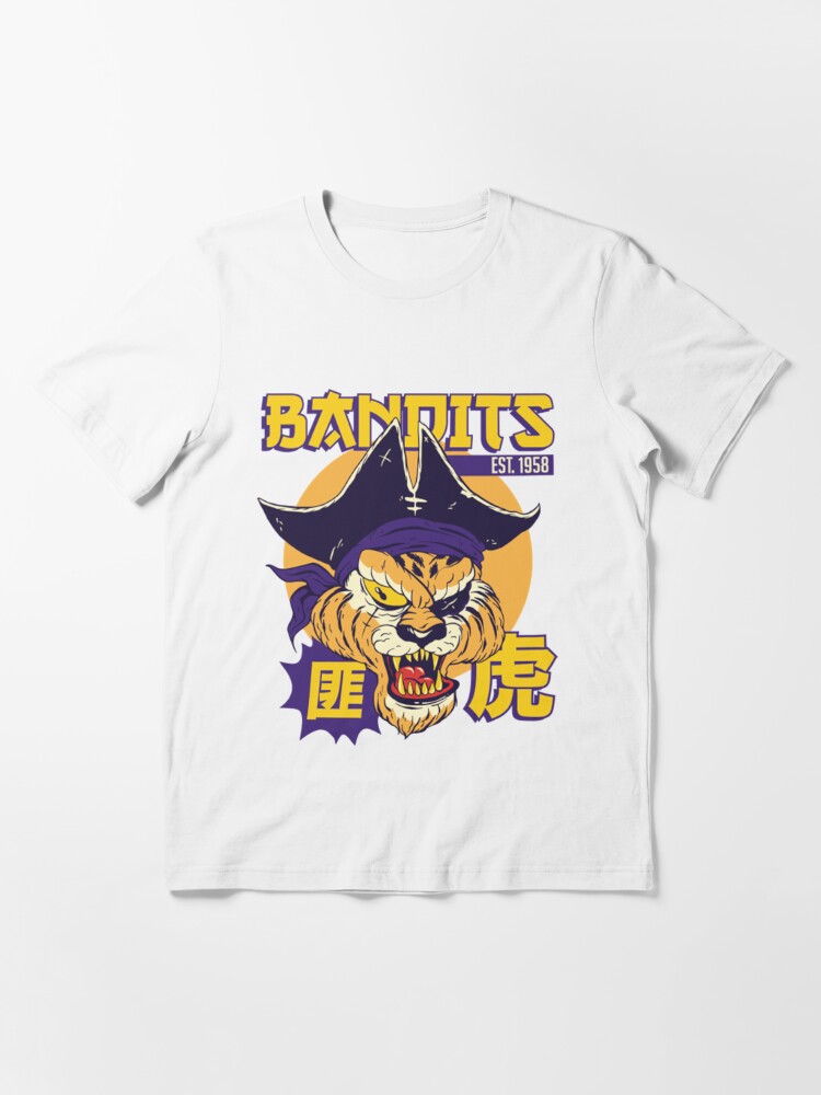 Bengals & Bandits Women's Tri-Color Logo V-Neck T-Shirt - Purple