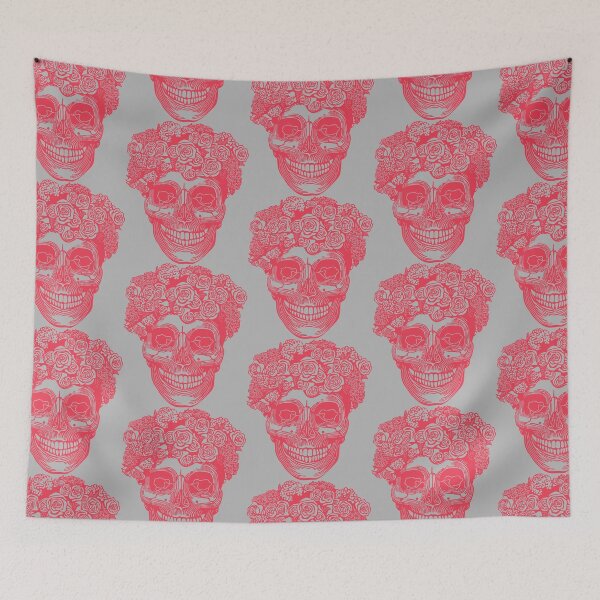Item preview, Flower Crown Skull (Pink) designed and sold by Zia Frazier.