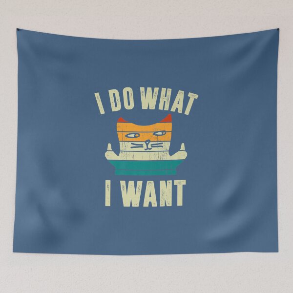 Item preview, Unique Vintage Retro Style Apparel - I Do What I Want - Cat Premium designed and sold by AHien.