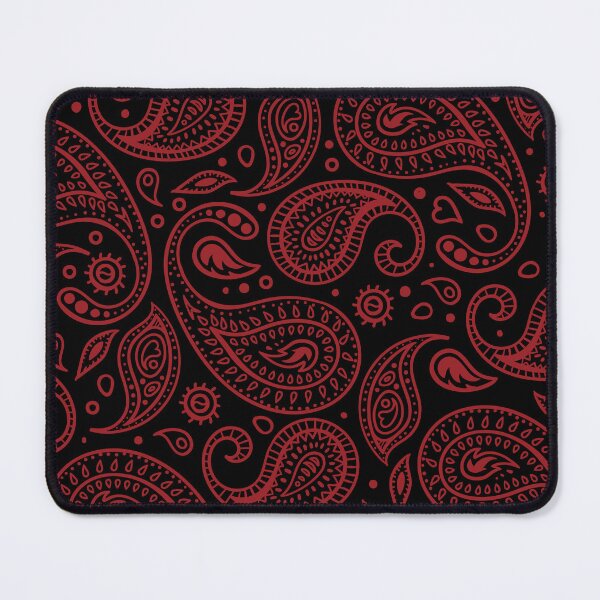 Item preview,  BLACK & RED Bandana Print - RED Paisley  designed and sold by Full Moon.